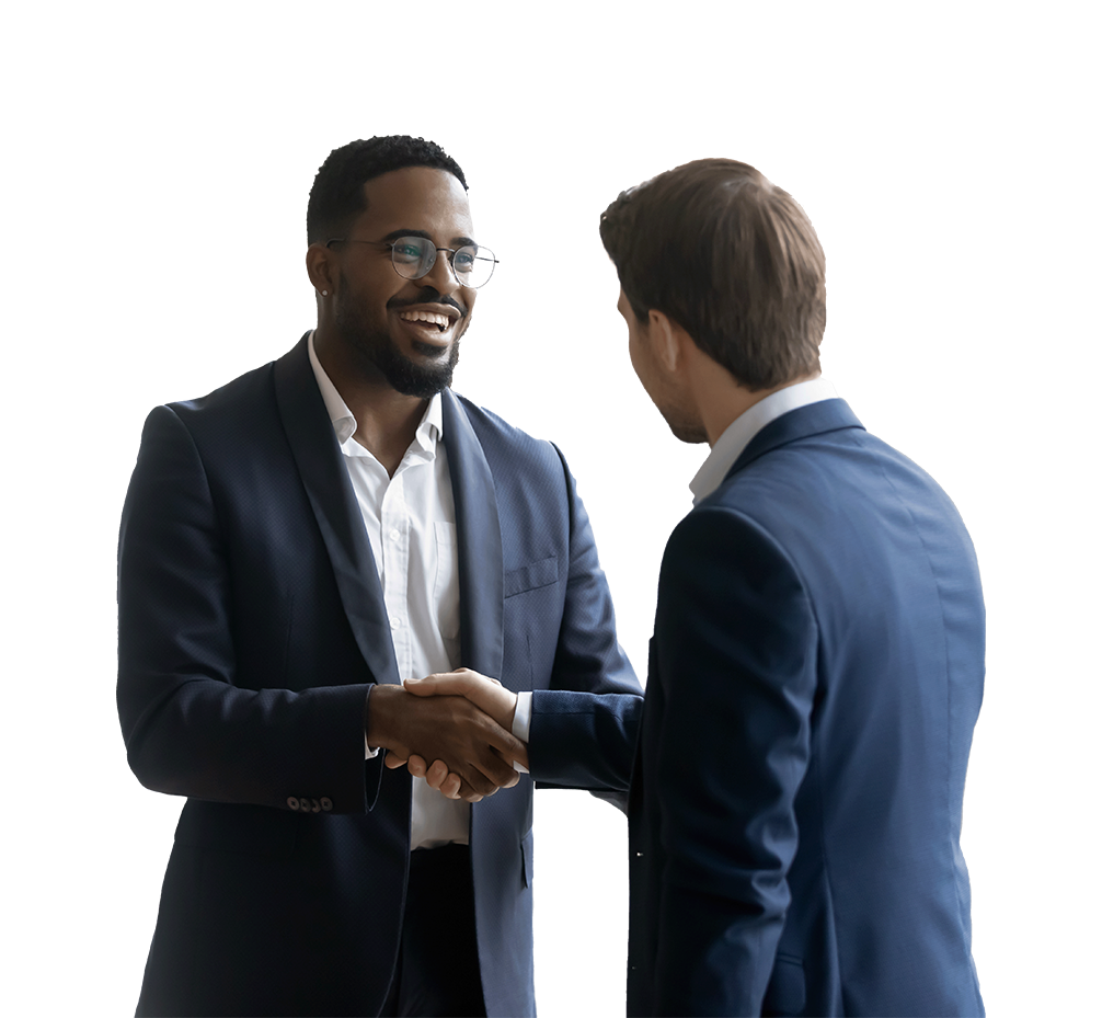 Handshake of two businessmen